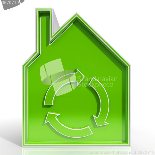 Image of Eco House Showing Environmentally Friendly Home
