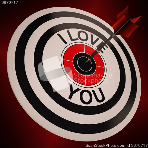 Image of I Love You Shows Valentines Affection To Lover