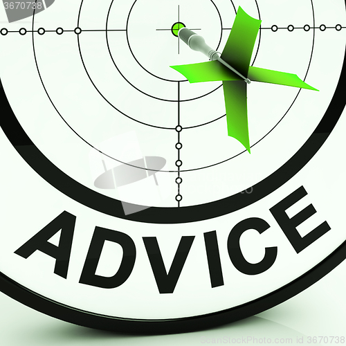 Image of Advice Target Shows Knowledge Support And Help