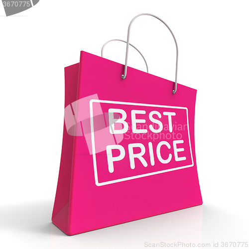 Image of Best Price On Shopping Bags Shows Bargains Sale And Save