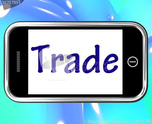 Image of Trade Smartphone Shows Online Buying Selling And Shops