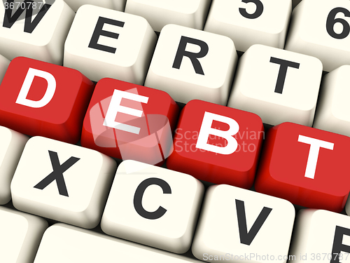 Image of Debt Keys Mean Liability Or Financial Obligation\r