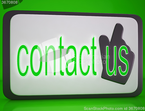 Image of Contact Us Button Showing Customer Service