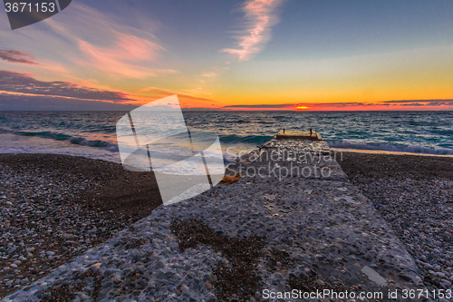 Image of Autumn seascape in Abkhazia  