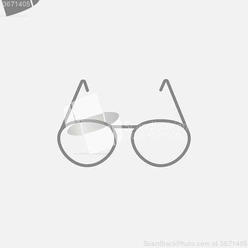 Image of Eyeglasses line icon.