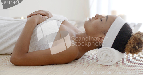 Image of Close Up Of Woman On Resort In Spa