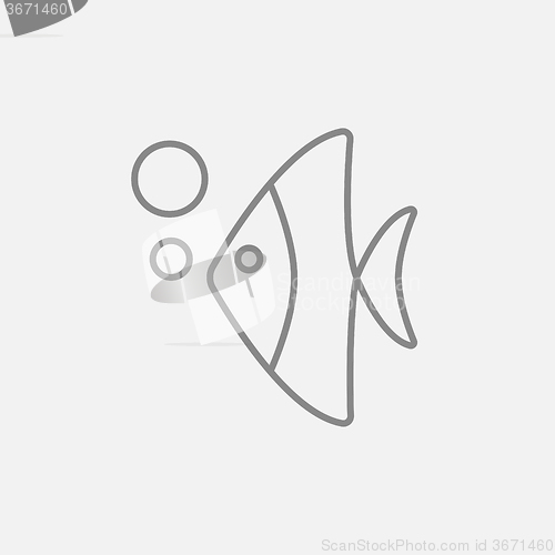 Image of Fish under water line icon.