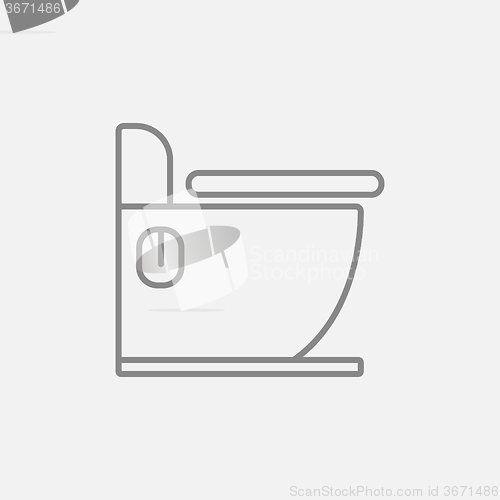 Image of Toilet line icon.