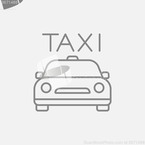 Image of Taxi line icon.