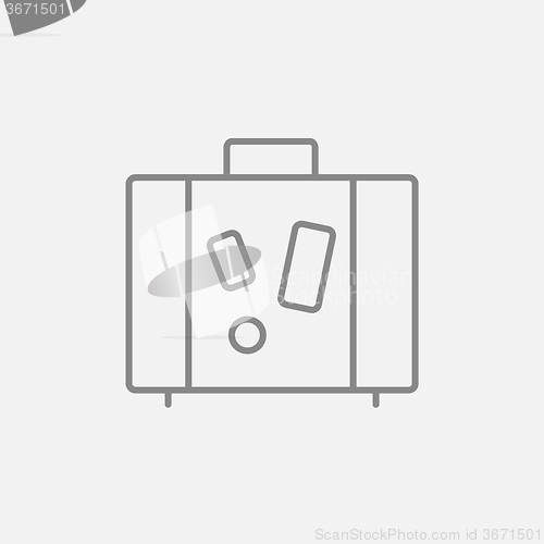 Image of Suitcase line icon.