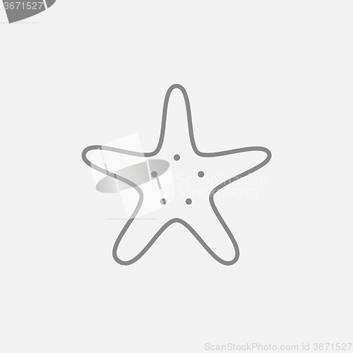 Image of Starfish line icon.