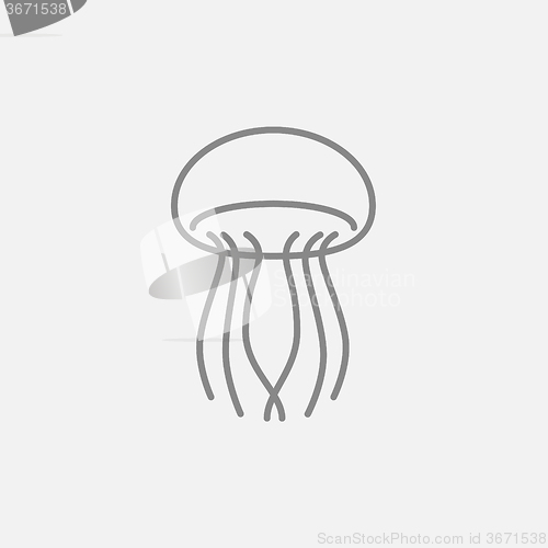 Image of Jellyfish line icon.