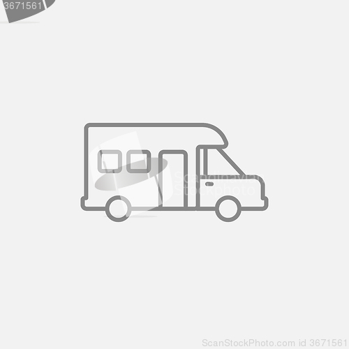 Image of Motorhome line icon.