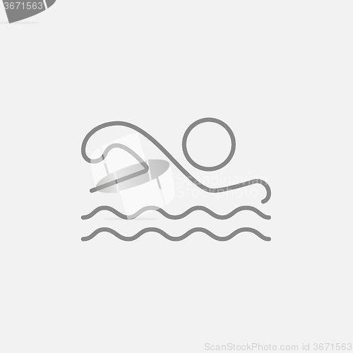 Image of Swimmer line icon.