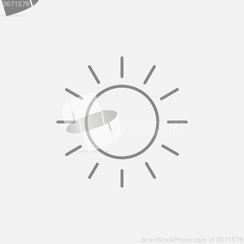 Image of Sun line icon.