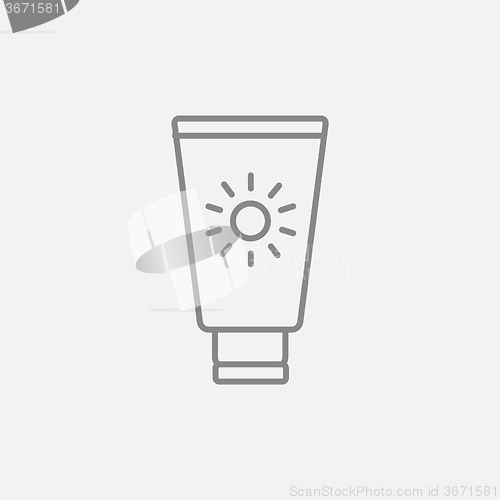 Image of Sunscreen line icon.