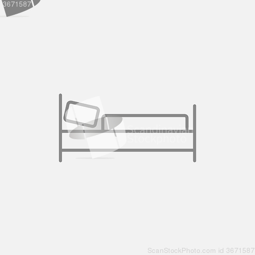 Image of Bed line icon.