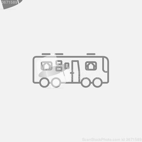 Image of Motorhome line icon.