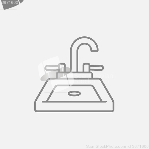 Image of Sink line icon.