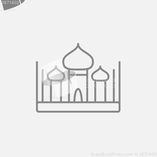 Image of Mosque line icon.