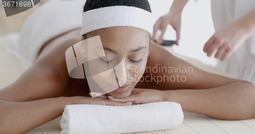 Image of Woman Relaxing At A Health Spa