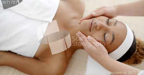 Image of Woman Getting Spa Treatment