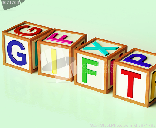 Image of Gift Blocks Mean Giveaway Present Or Offer