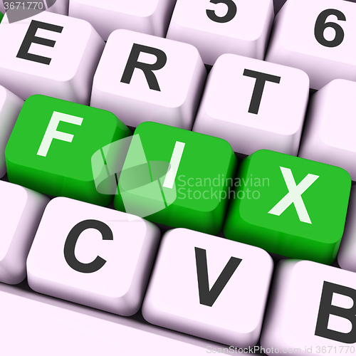 Image of Fix Keys Shows Repair Fixing Or Mend