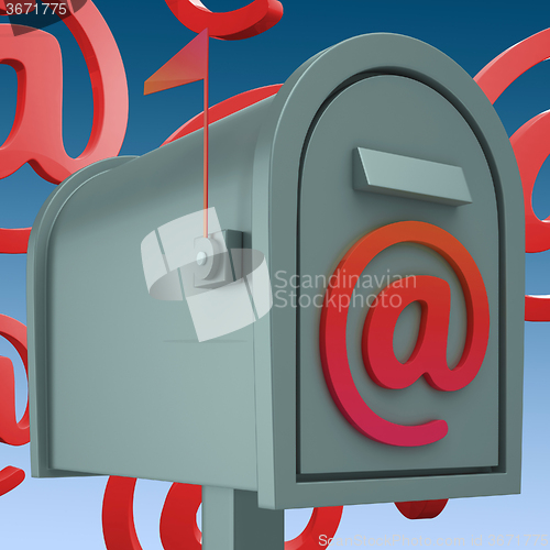 Image of E-mail Postbox Shows Inbox And Outbox Mail