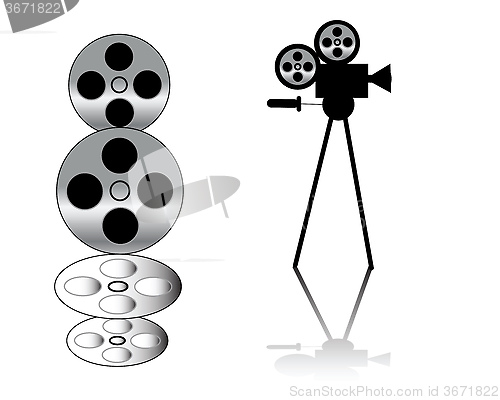 Image of movie camera and film strip