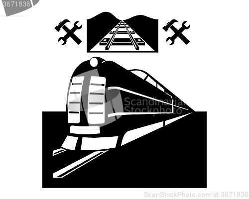 Image of train and railway line