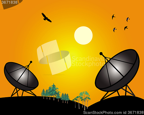 Image of two satellites