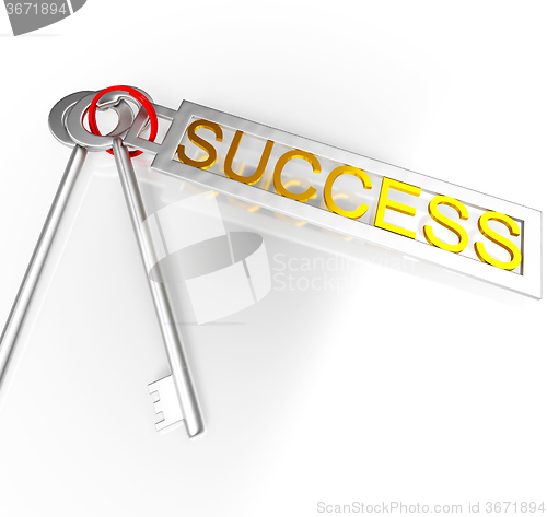 Image of Success Keys Shows Victory Achievement Or Succeed