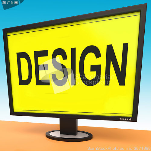 Image of Design On Monitor Shows Creative Artistic Designing