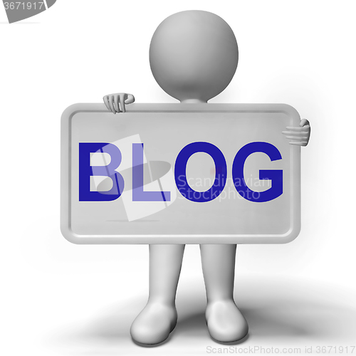 Image of Blog Signboard For Blogger Website And Blogging