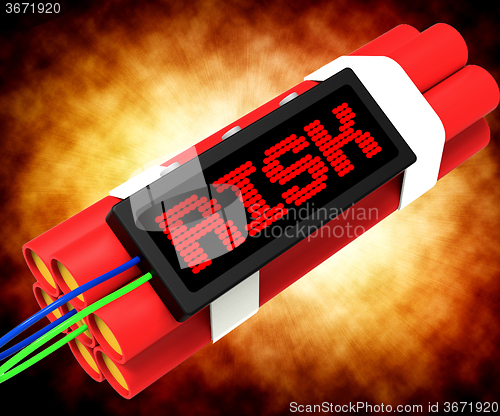 Image of Risk On Dynamite Showing Unstable Situation Or Dangerous