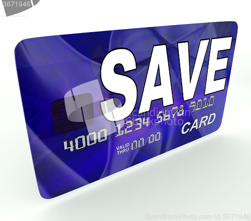 Image of Save Bank Card Means Financial Reserves And Savings Account