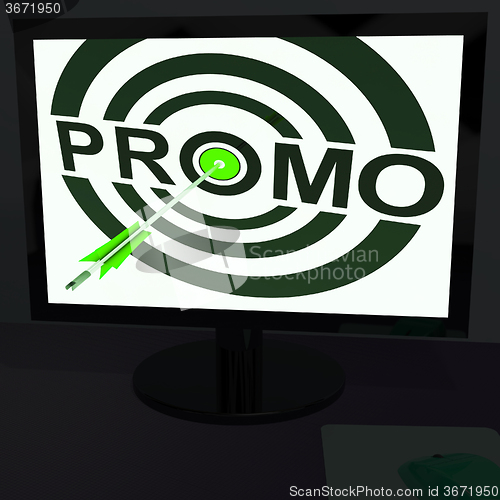 Image of Promo On Monitor Shows Offers