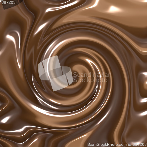 Image of swirling chocolate