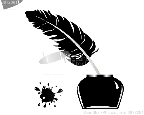 Image of pen  inkwell blot