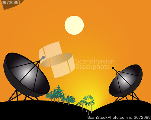 Image of satellite antennas