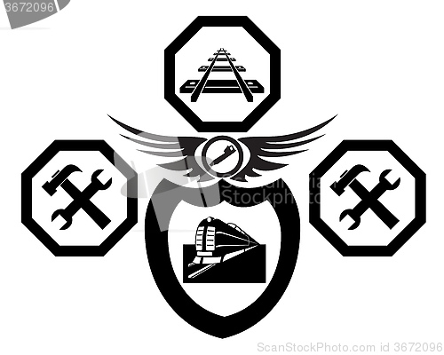 Image of signs of railway lines