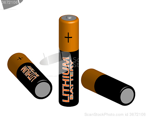 Image of three batteries