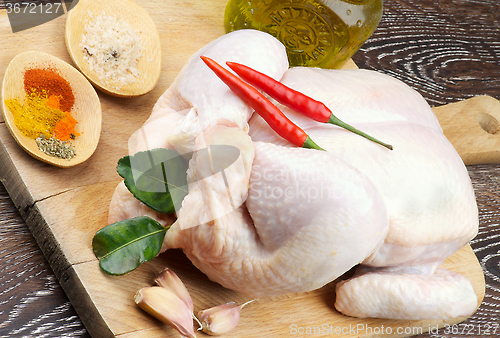 Image of Raw Chicken Ready to Roast