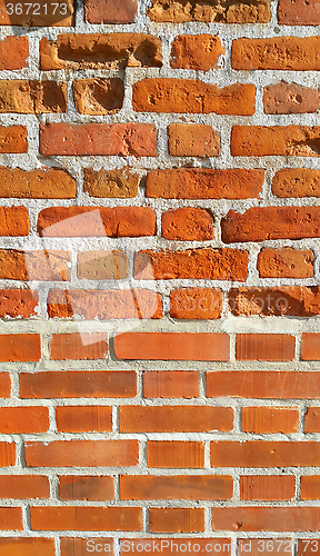 Image of Texture of a red wall with different bricks