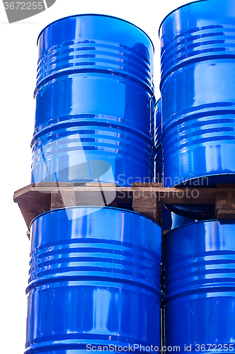 Image of Chemical tanks stored at the storage of waste.