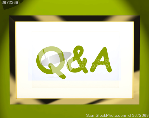 Image of Q&a On Screen Shows Info Questions And Answers Online