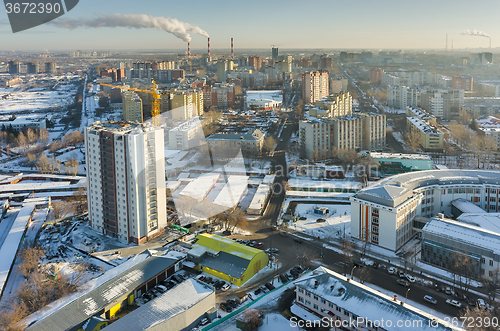 Image of Aurora residential district. Tyumen. Russia