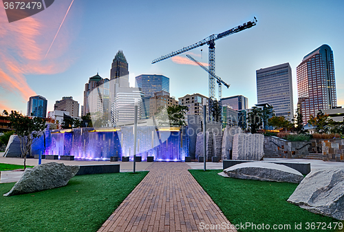 Image of charlotte north carolina early  morning sunrise