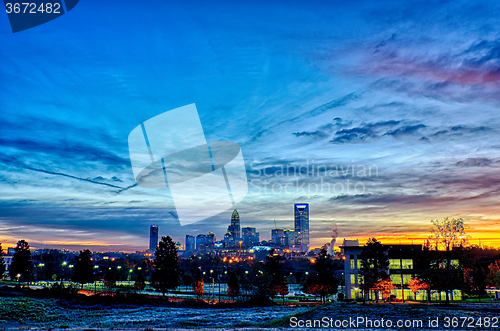 Image of charlotte north carolina early  morning sunrise